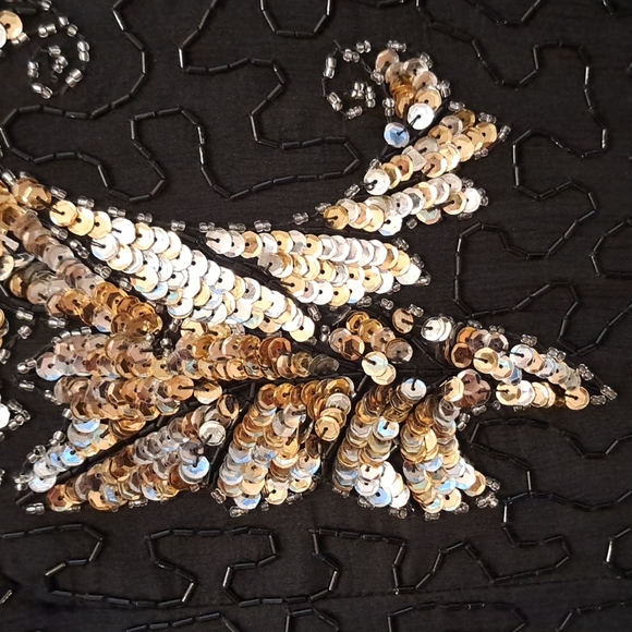 Vintage Laurence Kazar sequin dress Womens Black Vintage Large Formal - Picture 5 of 13